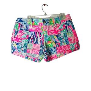 Women’s Lilly Pulitzer Shorts Pop Up Summer Remix Patch Walsh Shorts Sz 8 HTF